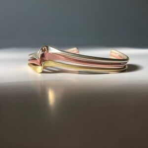 Handmade silver copper brass bracelet